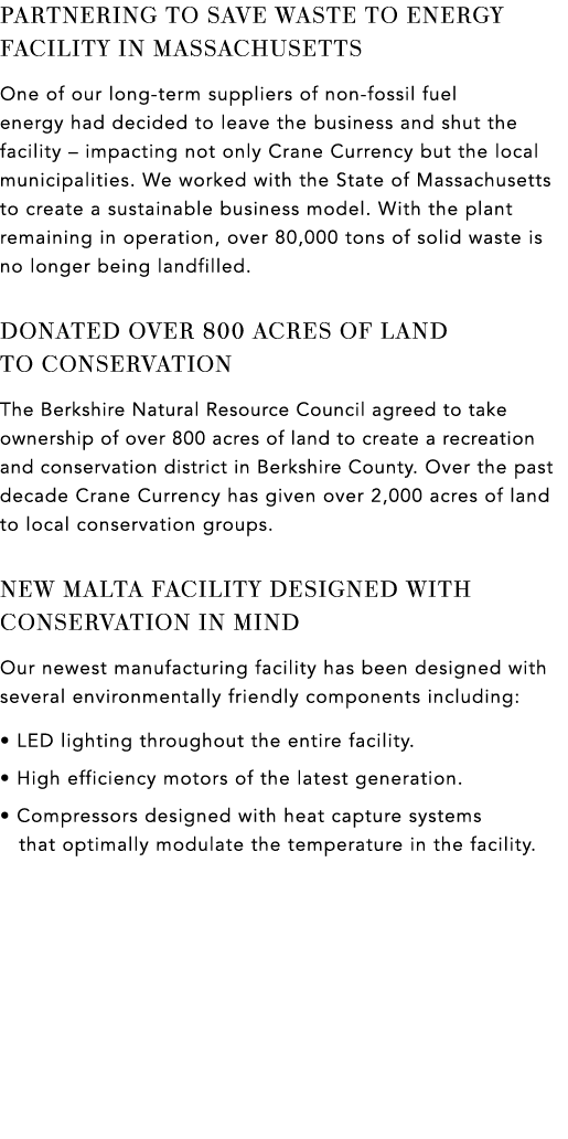 Partnering to Save Waste to Energy Facility in Massachusetts One of our long-term suppliers of non-fossil fuel energy   