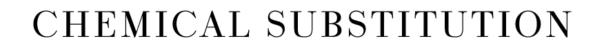 Chemical Substitution