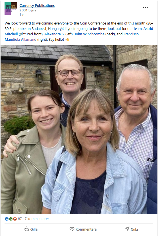 Linkedin Screenshot of Astrid Mitchell and her colleagues