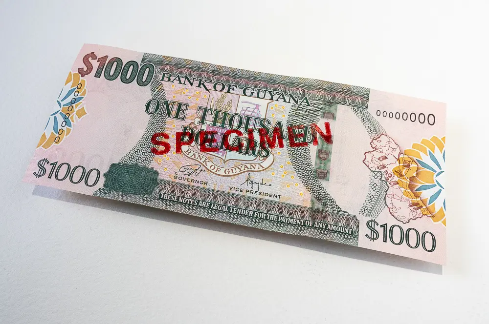 The new Guyana 1000-dollar banknote