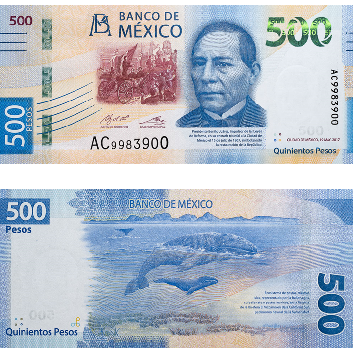 Mexico Introduces New 500 Peso Featuring RAPID® and ENDURANCE™ - Crane  Currency : Crane Currency